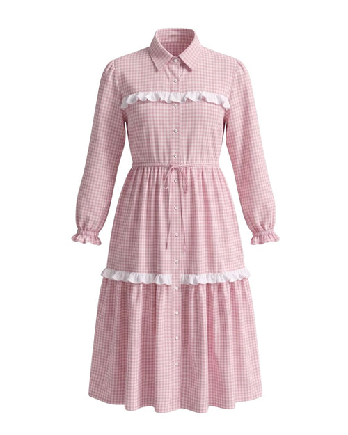 Flora Maxi Dress in Pink Gingham - PRE ORDER